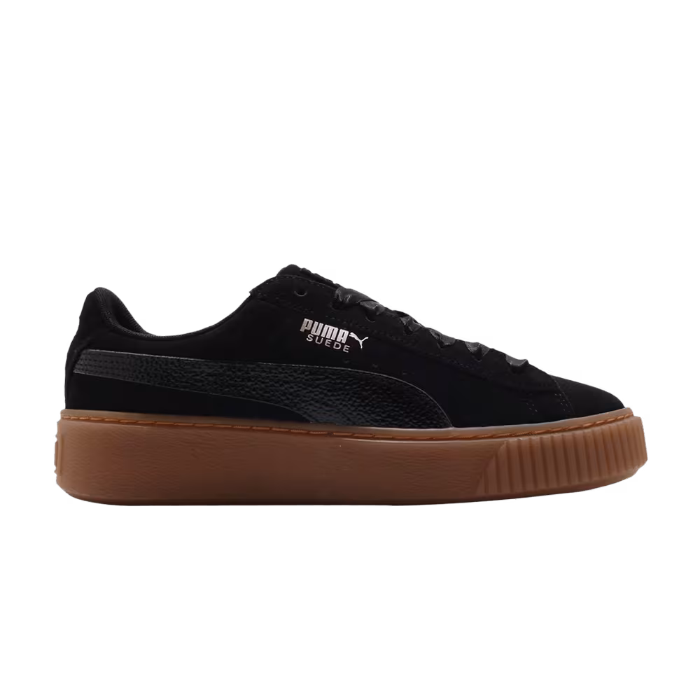 Puma Women's Suede Platform Bubble - Black