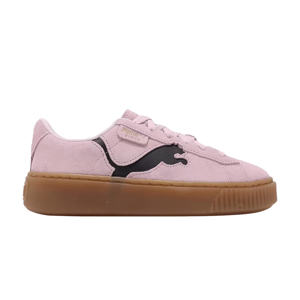 Puma Women's Suede Platform Cutout - Pearl Pink Black