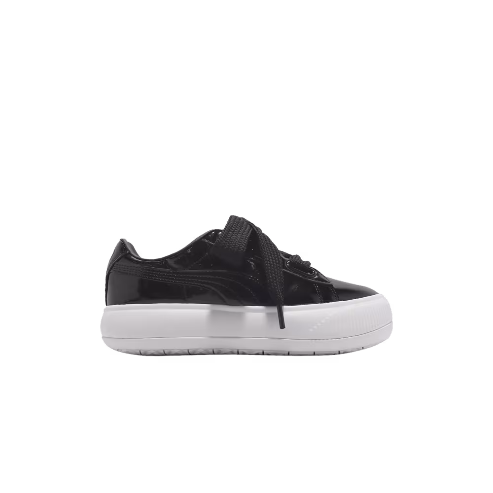 Puma Women's Suede Mayu Heart Patent Black White