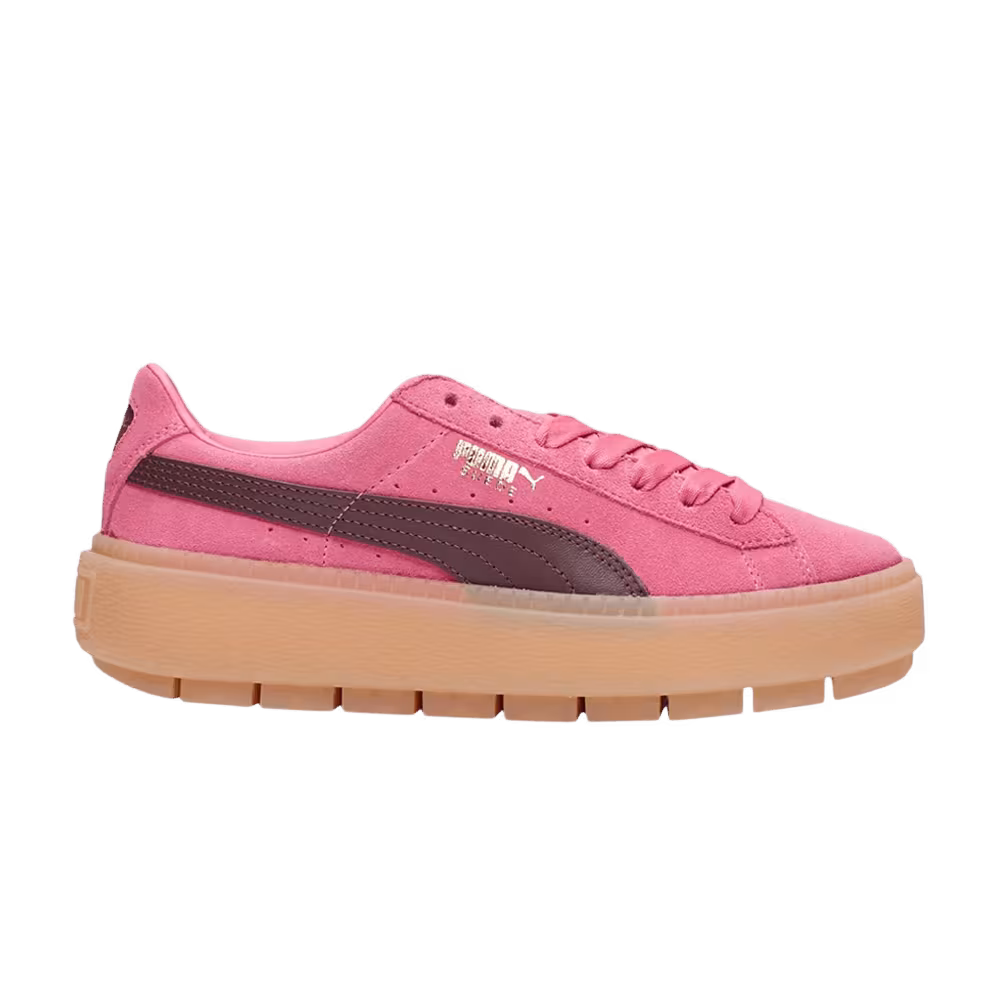 Puma Women's Suede Platform Trace Carmine Rose
