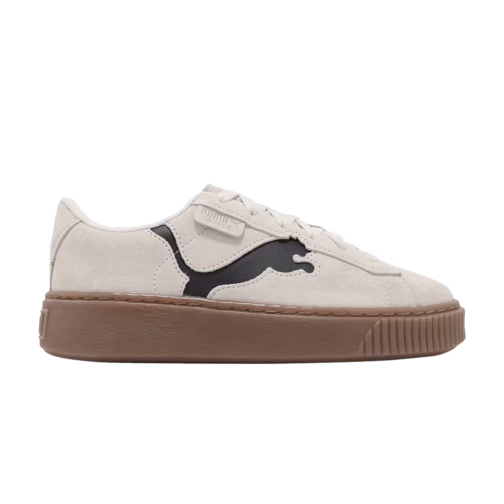 Puma Women's Suede Platform Cutout - Alpine Snow Black