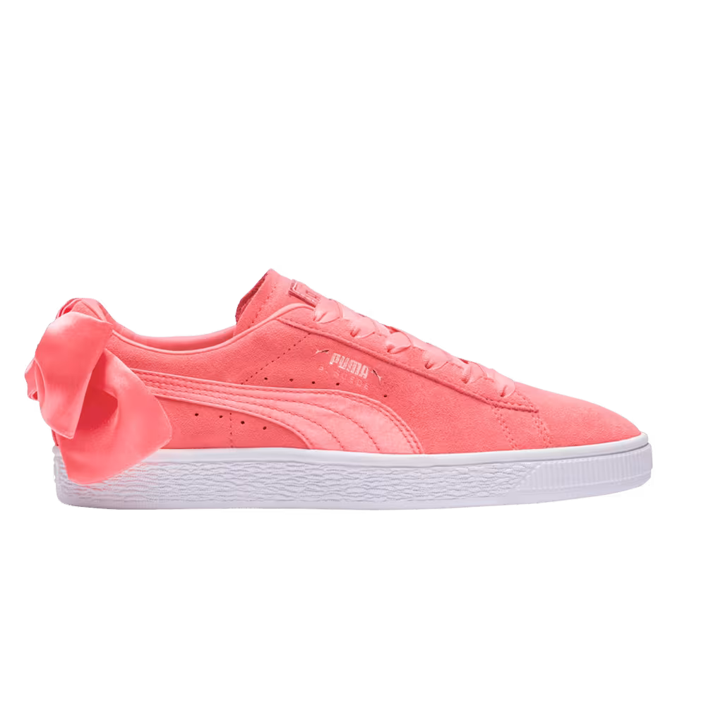 Puma Women's Suede Bow Shell Pink