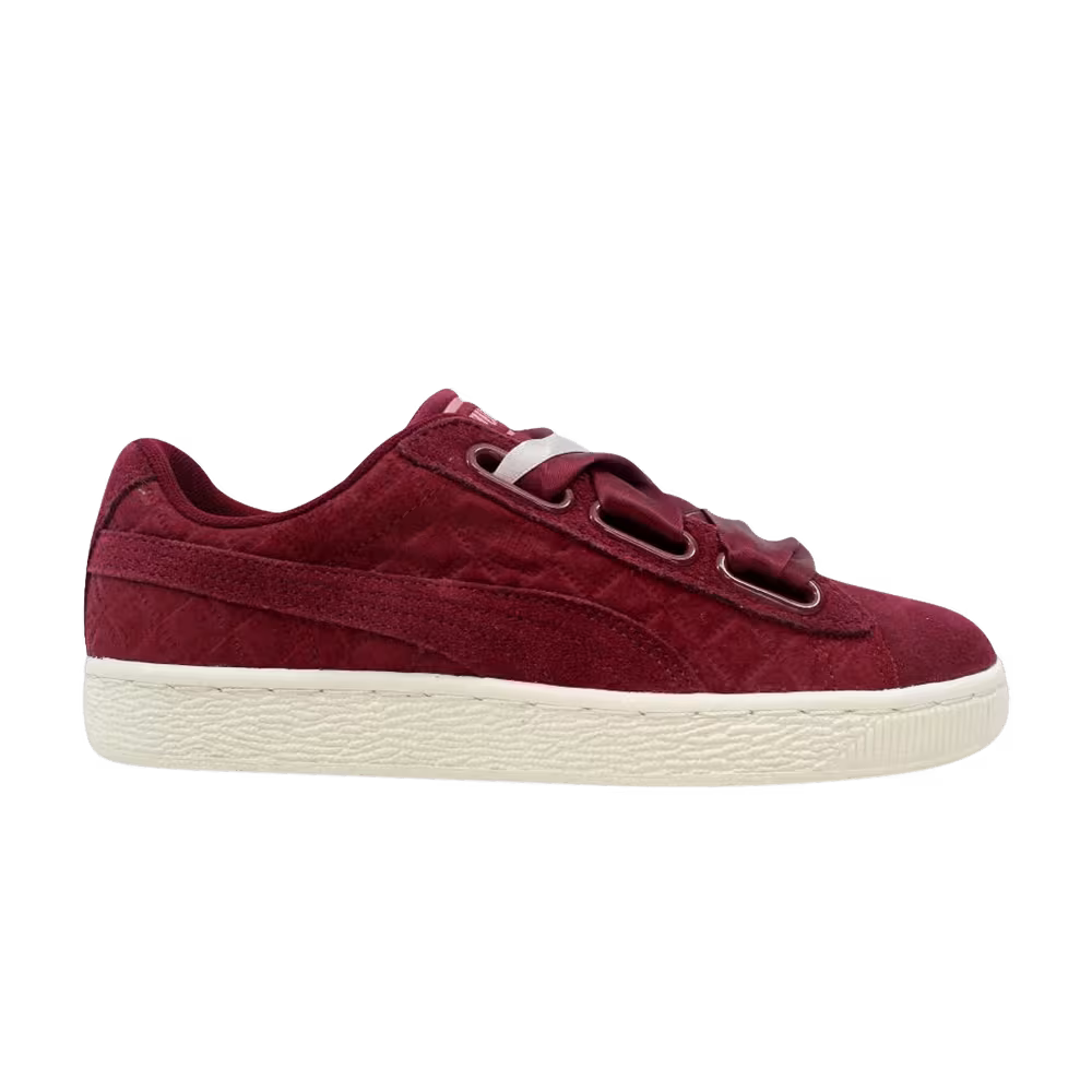 Puma Women's Suede Heart Quilt Cordovan