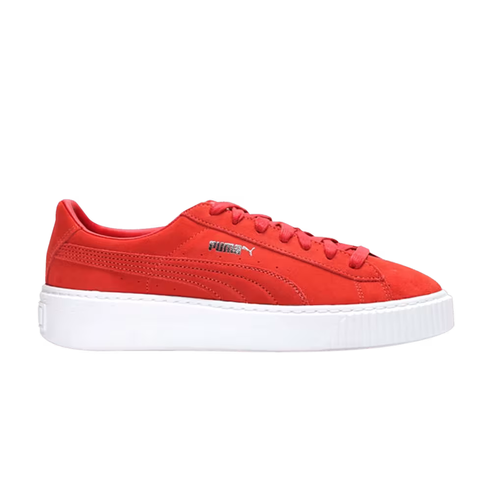 Puma Women's Suede Platform Barbados Cherry