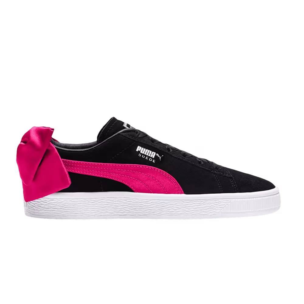 Puma Suede Bow Jr Black Beetroot Purple