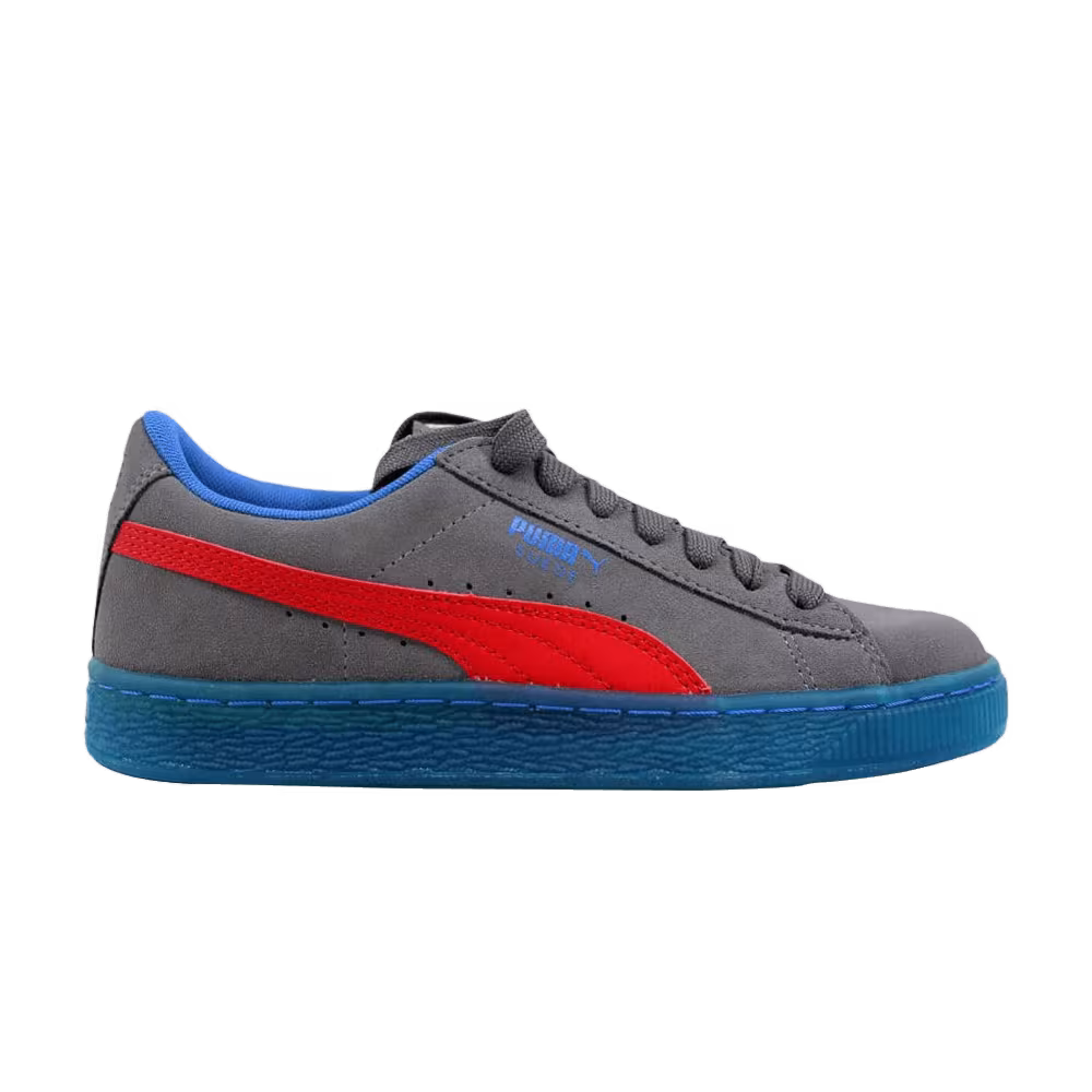 Puma Suede LFS Iced Jr Steel Grey Red