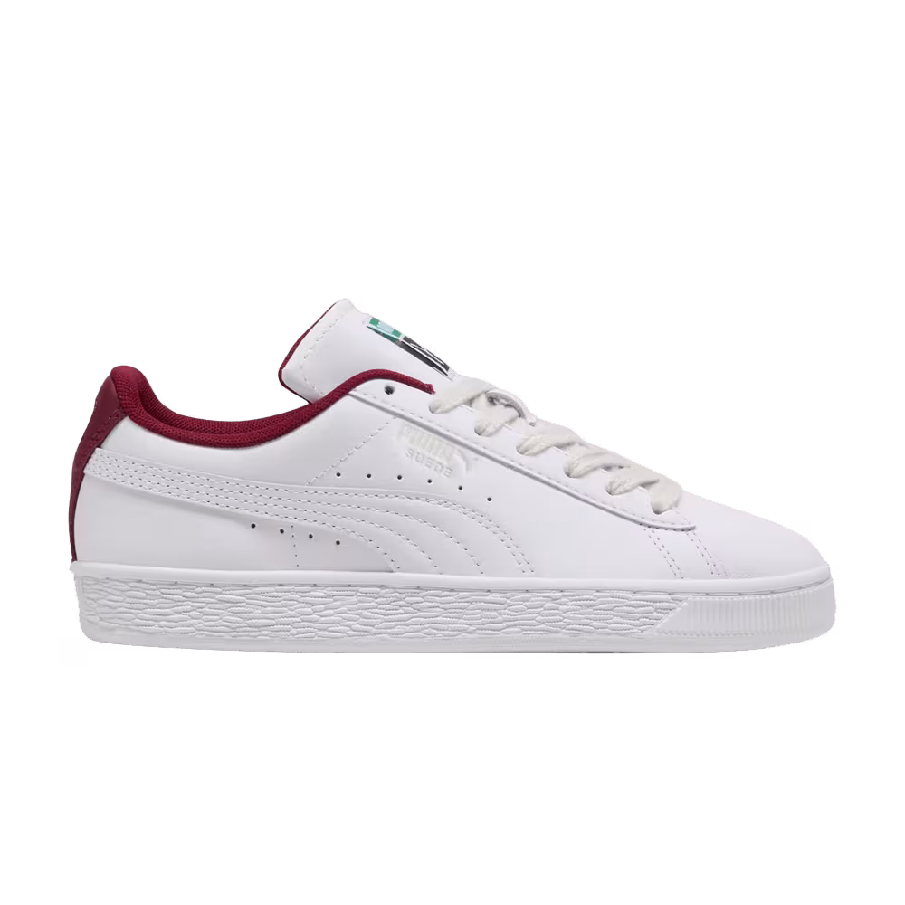 Puma Suede GS White Team Regal Red