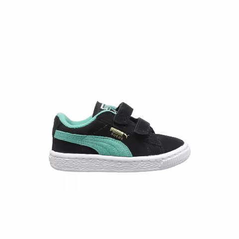 Puma Suede 2 Straps Infant 'Black Electric Green'