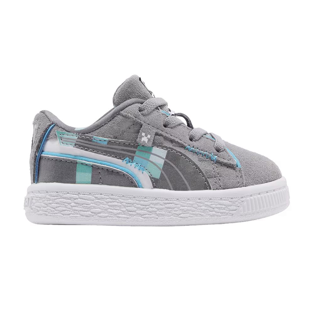 Minecraft x Puma Suede Infant Grey Violet Block