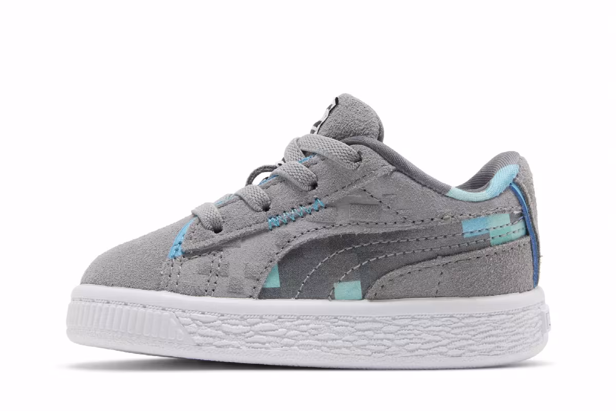 Minecraft x Puma Suede Infant Grey Violet Block, view 4