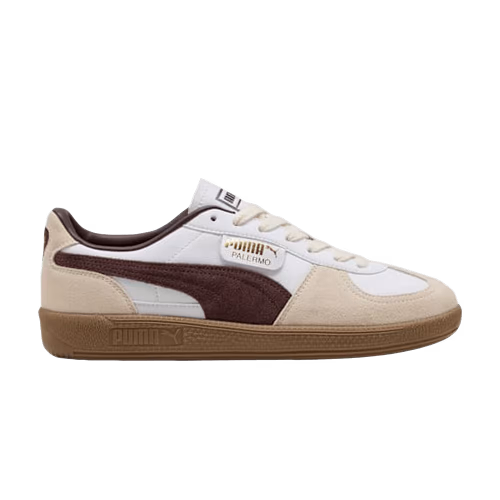 Puma Palermo Leather White Chocolate Brown Gum