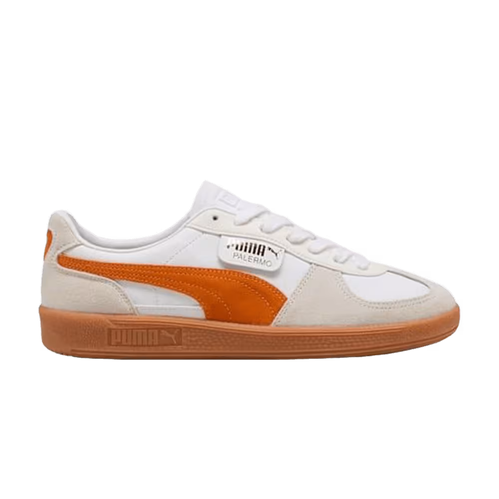 Puma Palermo Leather White/Warm White/Orange Glo
