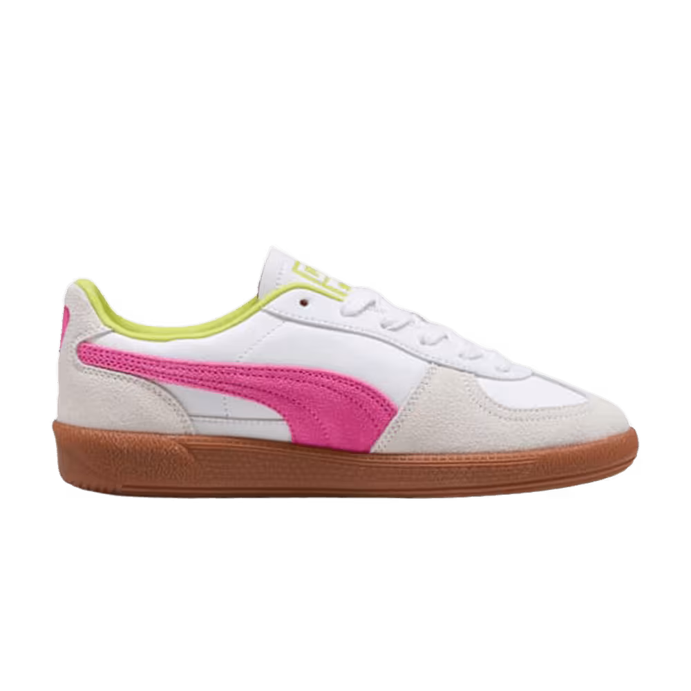 Puma Women's Palermo Leather White Fluro Pink Pes