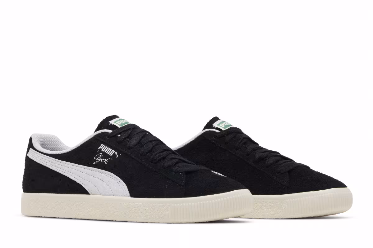 Puma Clyde Hairy Suede - Black, view 9