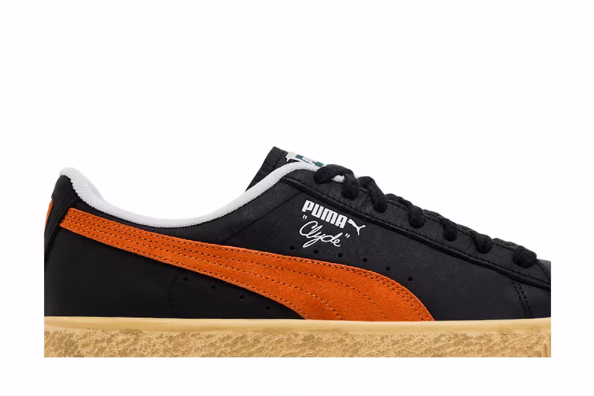 Puma Clyde Vintage Black Rickie Orange, view 3