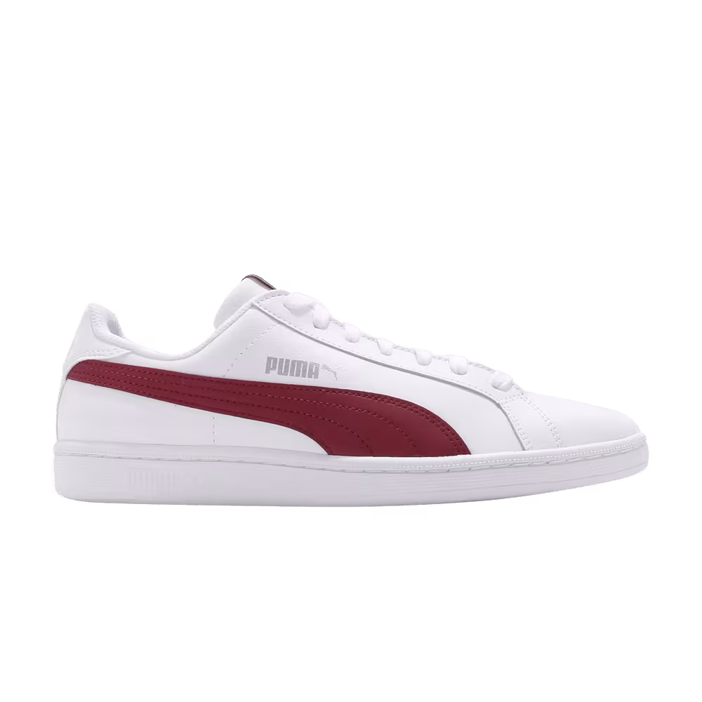 Puma Smash Leather White Tibetan Red