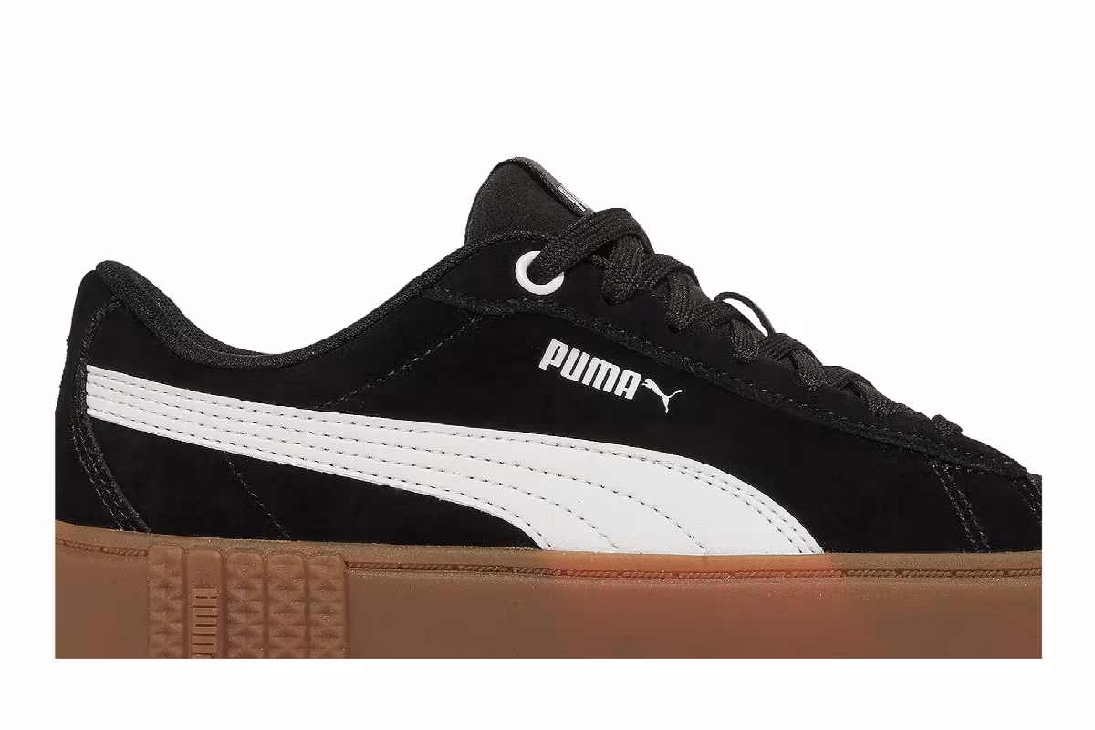 Puma Women's Smash Platform v2 Suede Black Gum, view 3