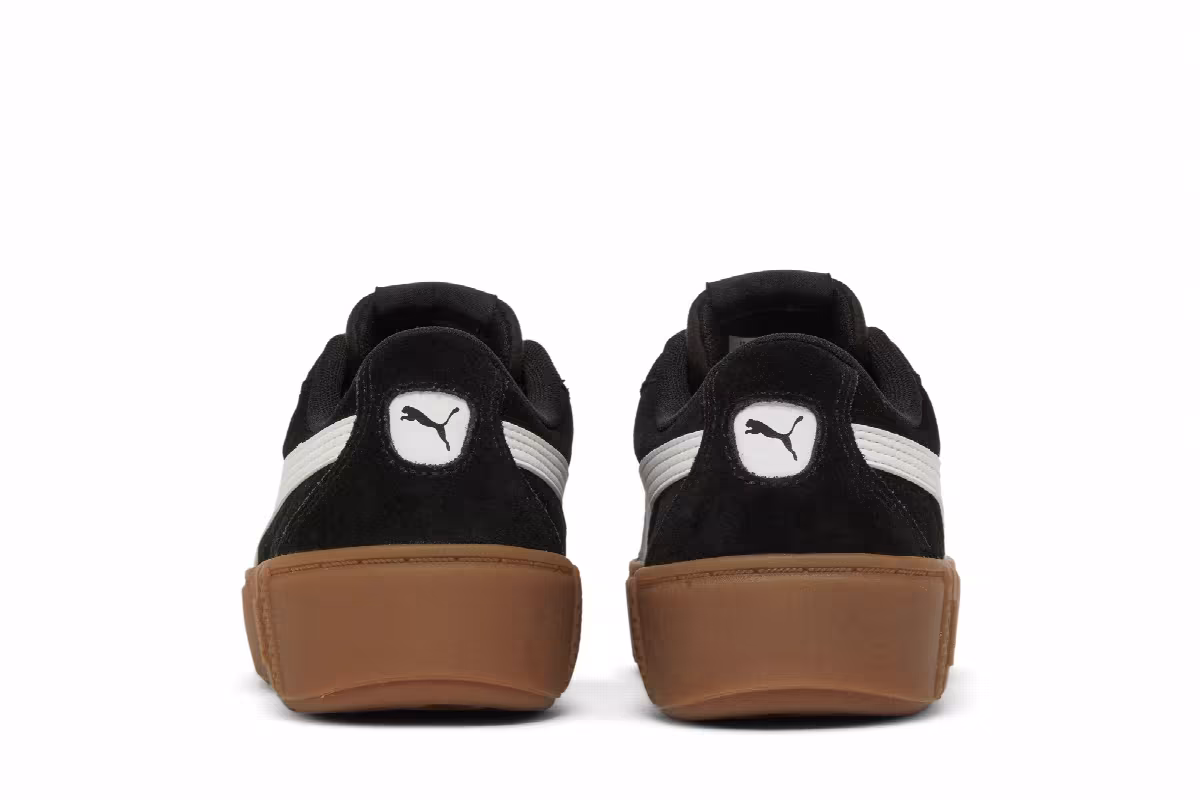 Puma Women's Smash Platform v2 Suede Black Gum, view 7