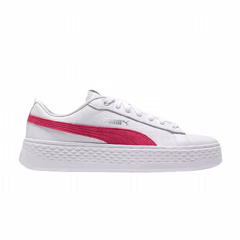 Puma Wmns Smash Platform Leather 'White Bright Rose'