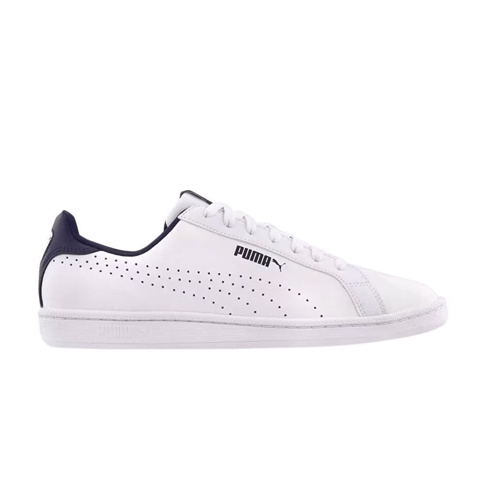 Puma Smash Perforated C White Navy