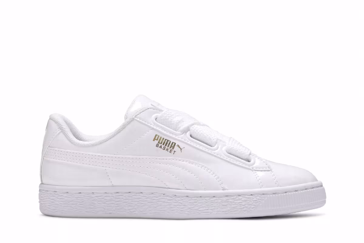 Puma Women's Basket Heart Patent White, view 2