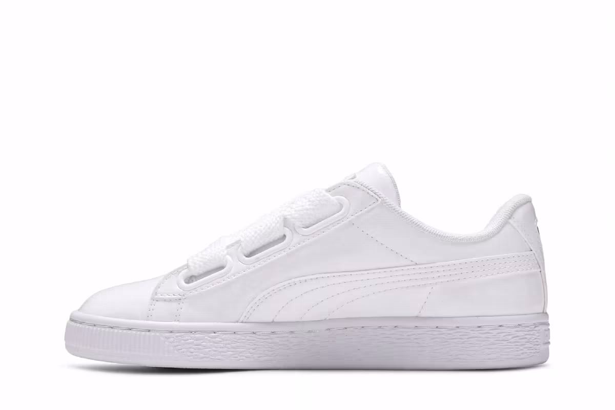 Puma Women's Basket Heart Patent White, view 4