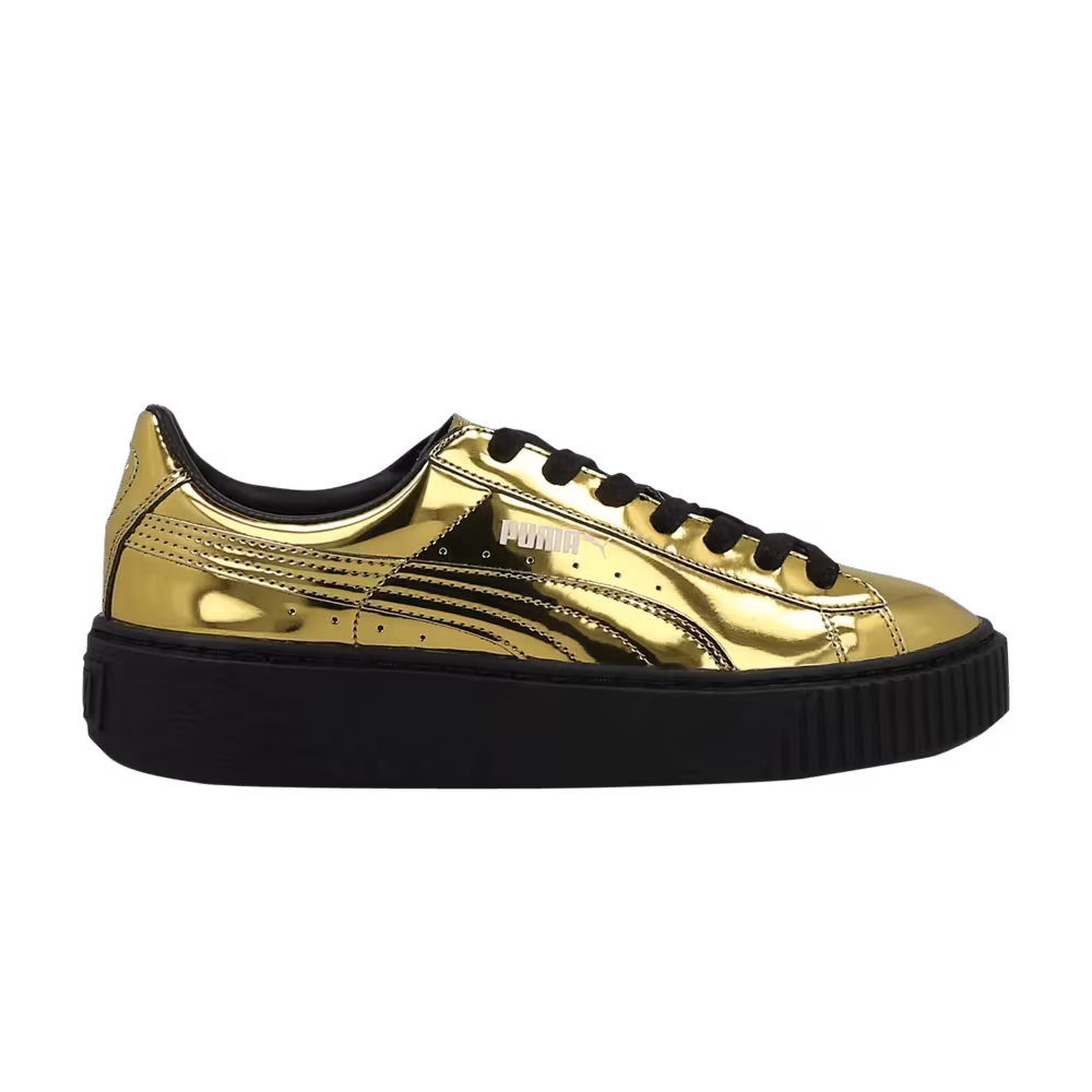 Puma Women's Basket Platform Metallic Gold