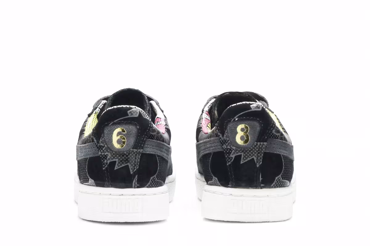 YO! MTV RAPS x Puma Basket 68 Print Black Comic, view 7