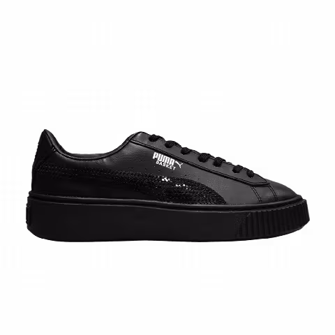 Puma Basket Platform Bling Jr 'Black'