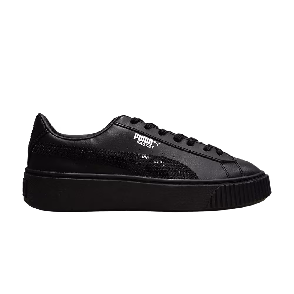 Puma Basket Platform Bling Jr Black