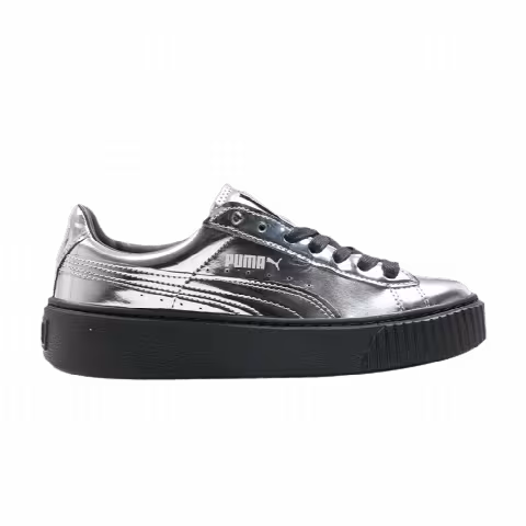 Puma Wmns Basket Platform 'Metallic Silver'