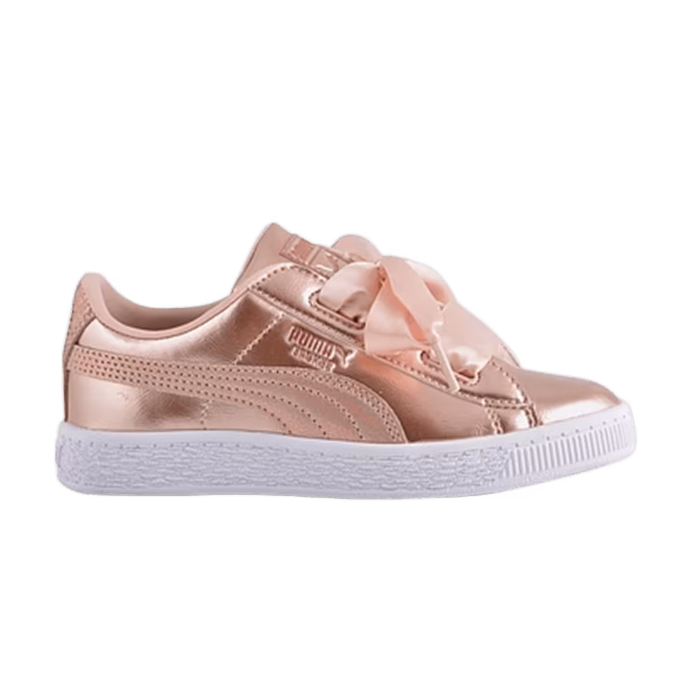 Puma Basket Heart Lunar Lux Little Kids Creamed Tan