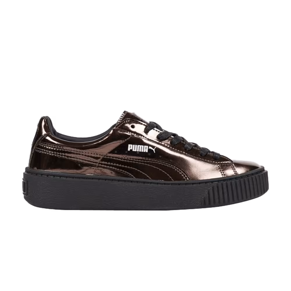 Puma Women's Basket Platform Metallic Bronze