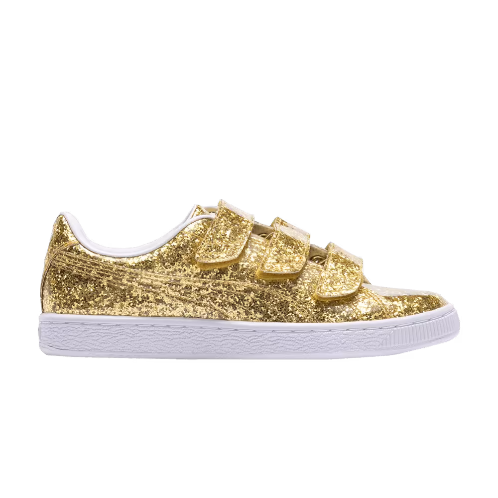 Puma Women's Basket Strap Glitter Gold
