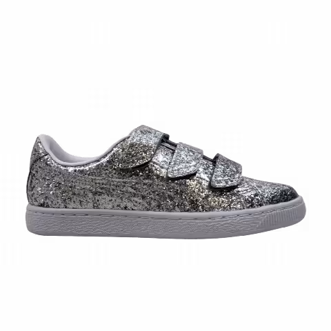 Puma Wmns Basket Strap Glitter 'Silver'