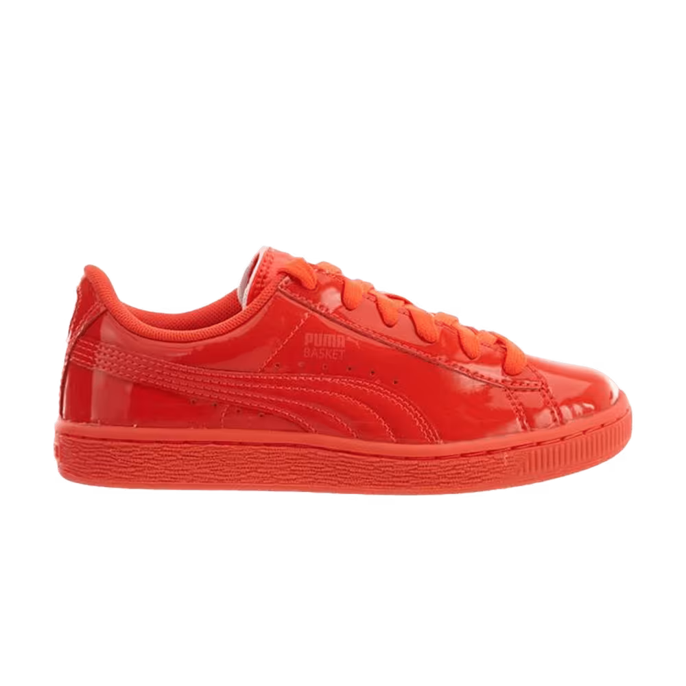 Puma Basket Classic Patent Little Kids Red Blast