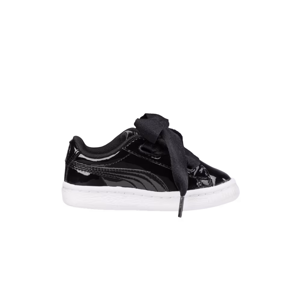 Puma Basket Heart Patent Toddler Black
