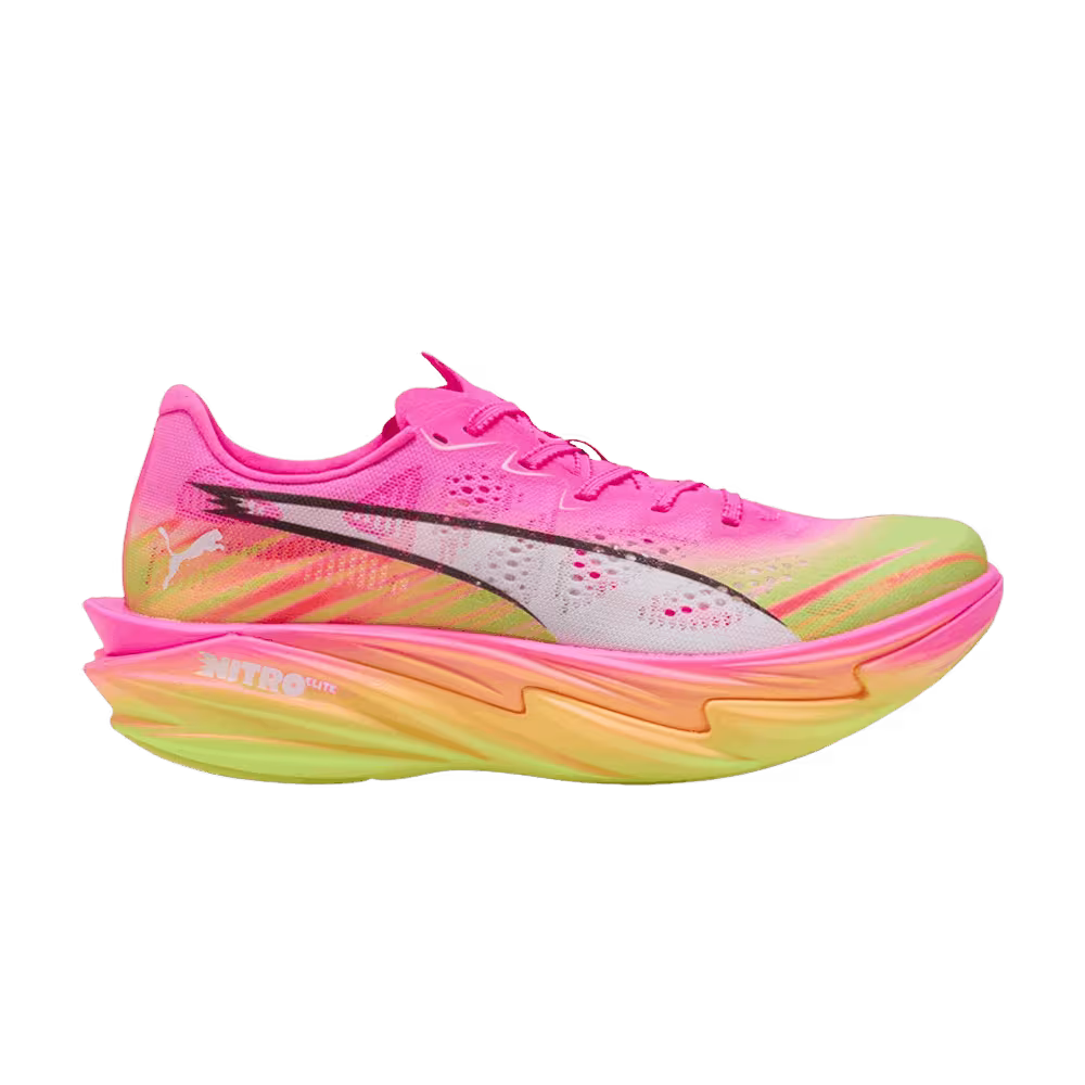 Puma Women's Deviate Nitro Elite 4 Poison Pink Yellow Alert Bright Aqua