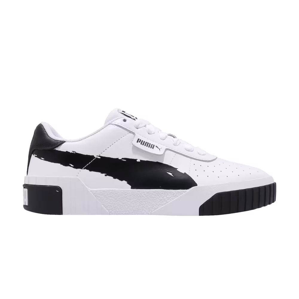 Puma Women's Cali Brushed White Black
