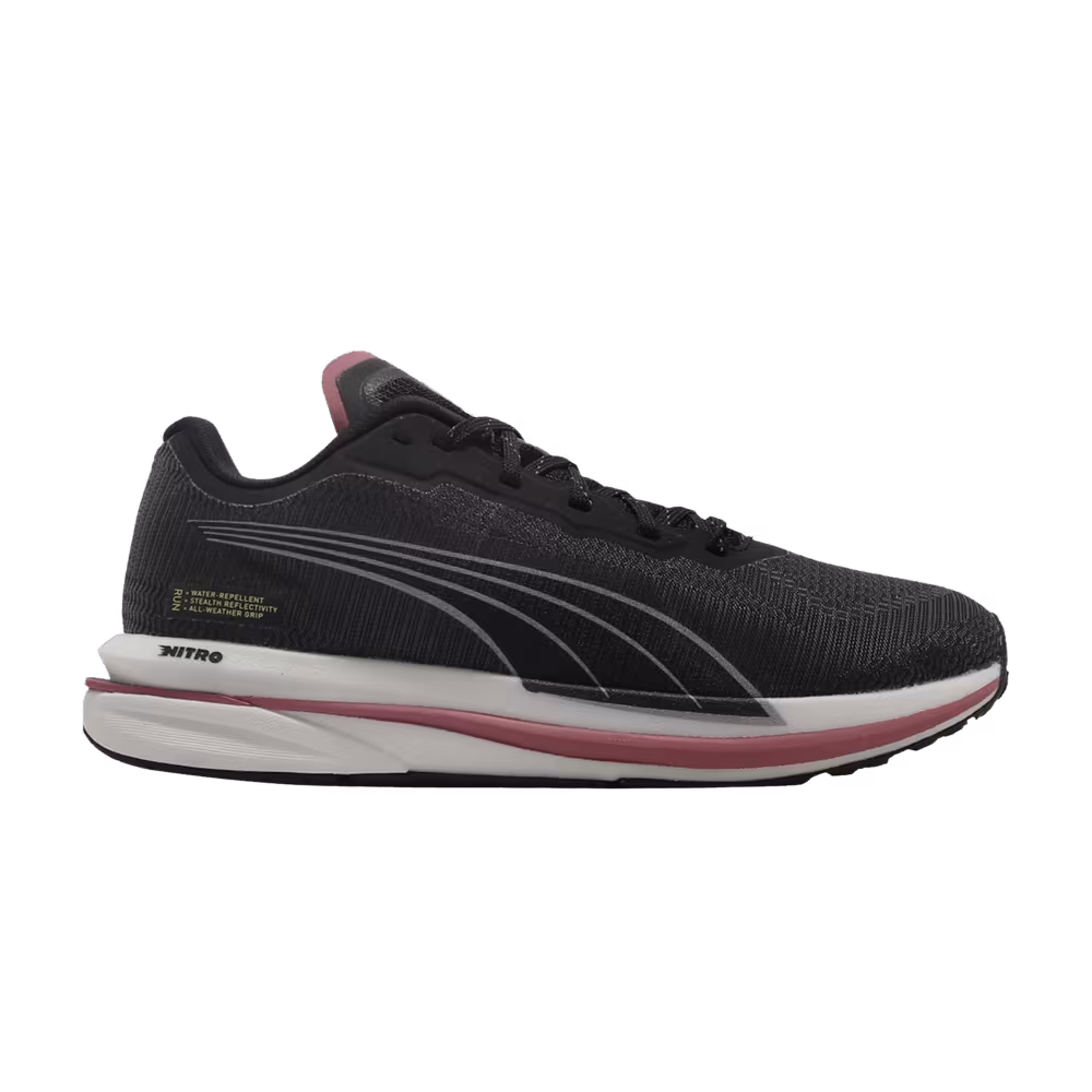 Puma Women's Velocity Nitro WTR Black White Pink