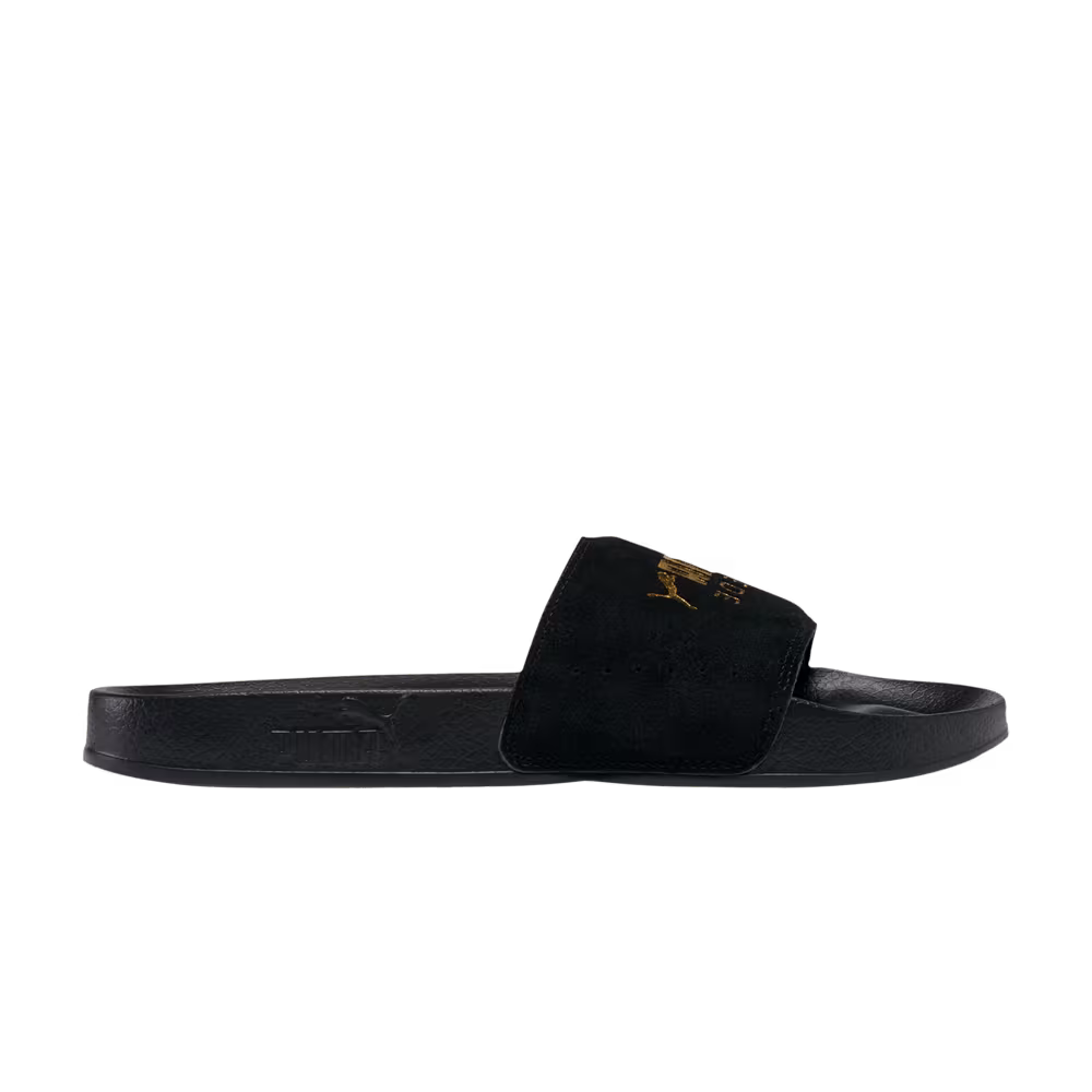 Puma Leadcat Suede Slide Black Team Gold