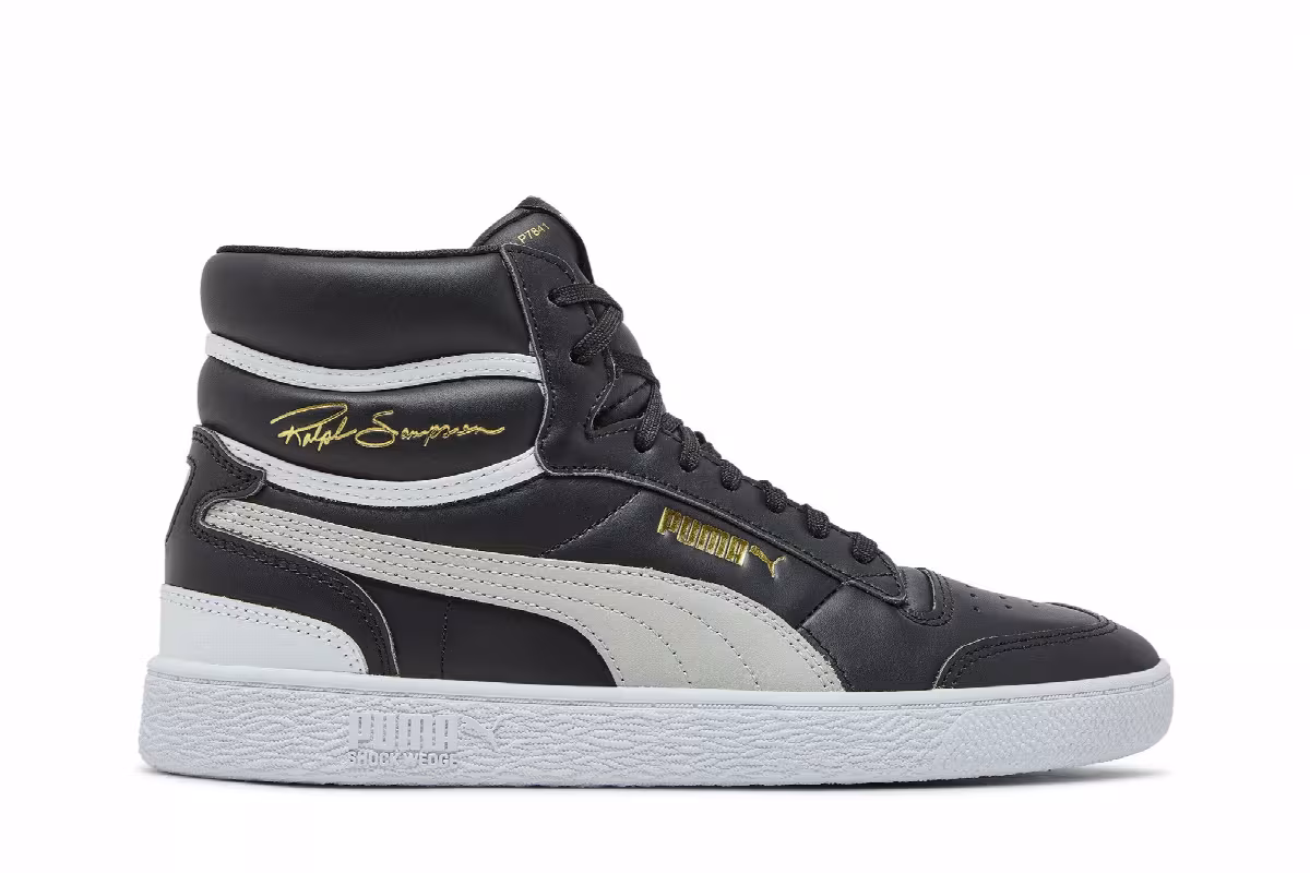Puma Ralph Sampson Mid Black Grey Violet, view 2