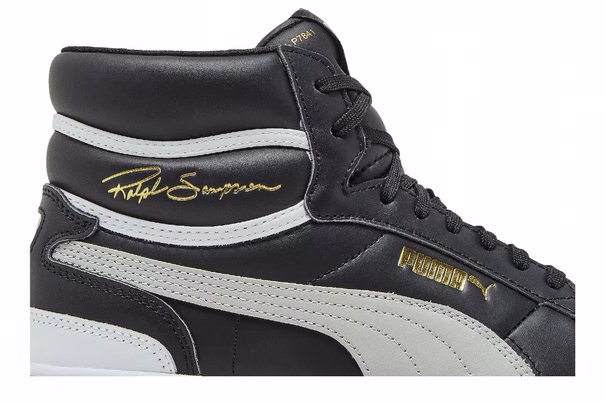 Puma Ralph Sampson Mid Black Grey Violet, view 3
