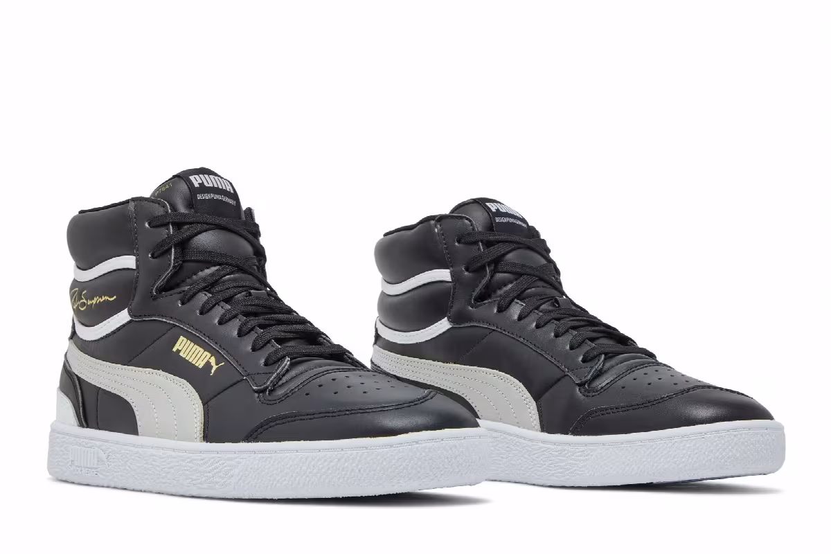 Puma Ralph Sampson Mid Black Grey Violet, view 9