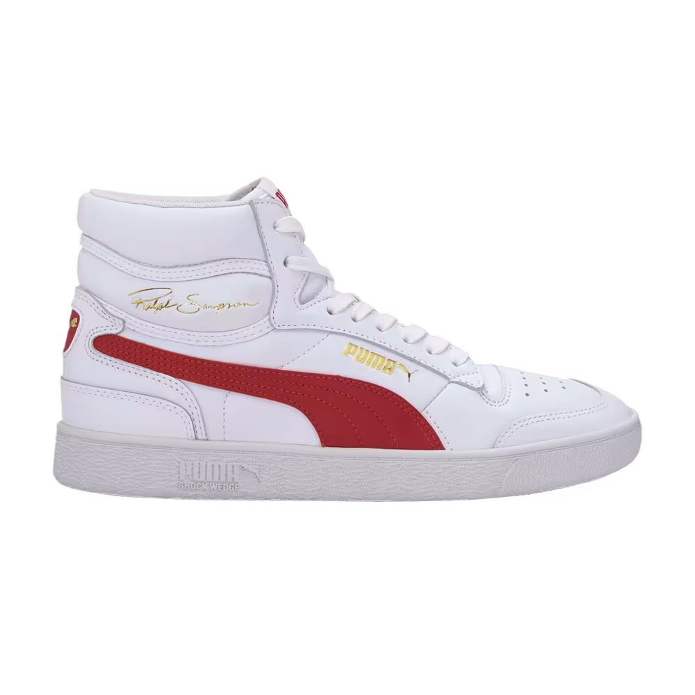 Puma Ralph Sampson Mid White High Risk Red
