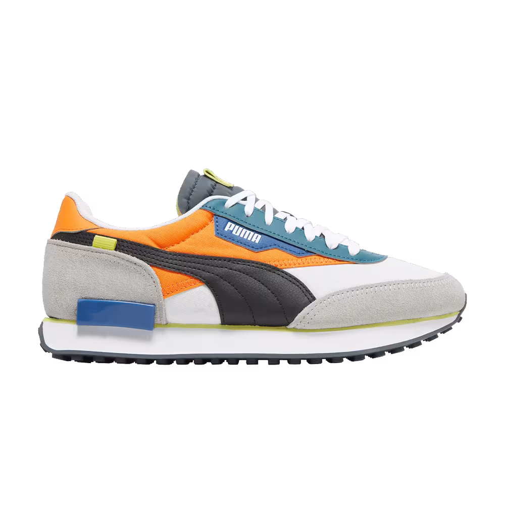 Puma Future Rider Play On White Vibrant Orange