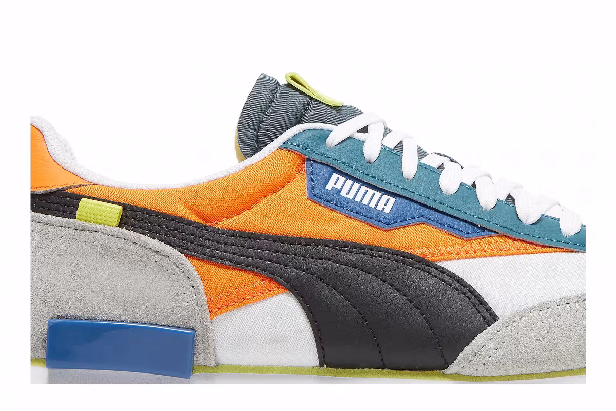 Puma Future Rider Play On White Vibrant Orange, view 3