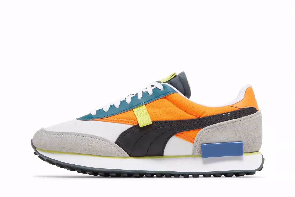 Puma Future Rider Play On White Vibrant Orange, view 4