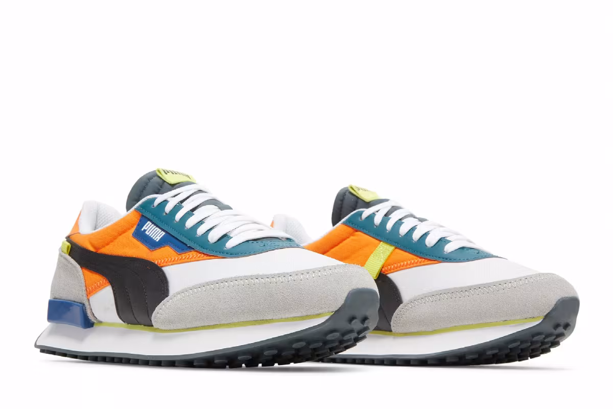 Puma Future Rider Play On White Vibrant Orange, view 9