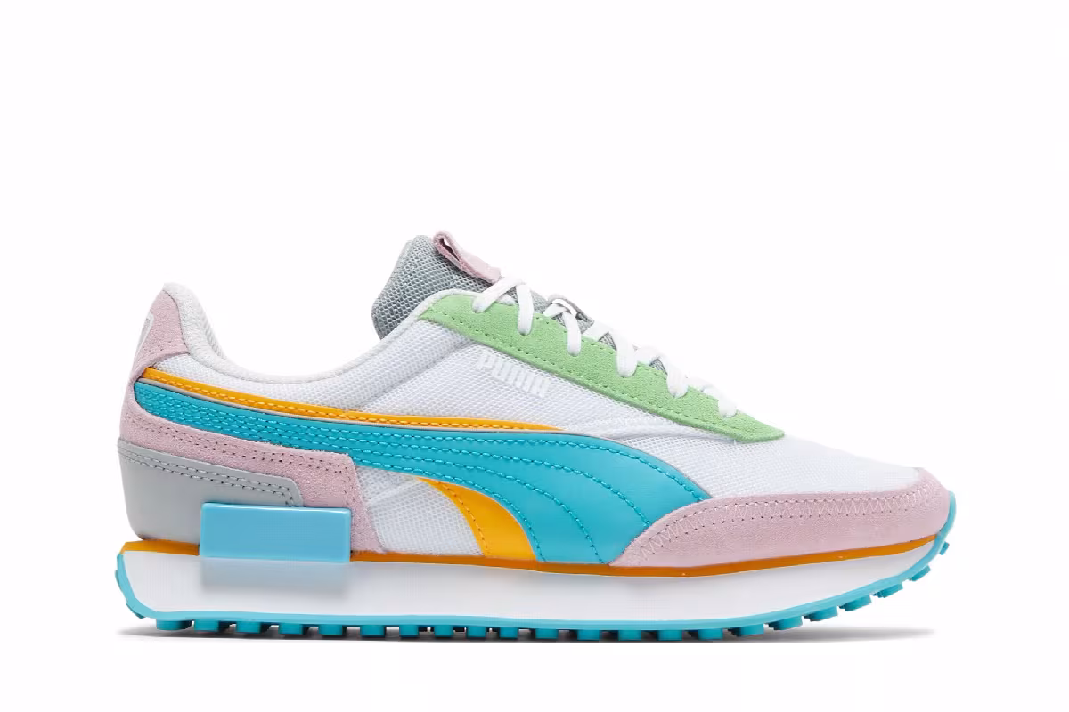 Puma Women's Future Rider Double - White Pink Lady, view 2